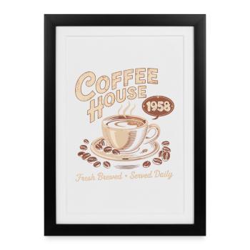 Publicité pour le café vintage - Affiche encadrée (27 × 37 cm) - noir - Devant
