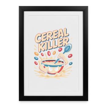 Petit-déjeuner rétro - Affiche encadrée (27 × 37 cm) - noir - Devant