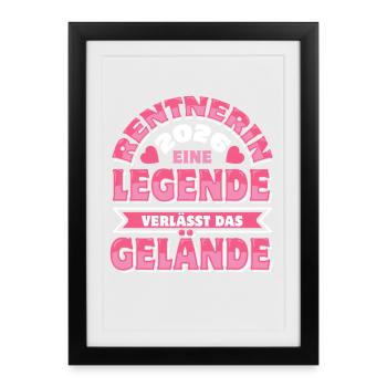 Pensioner 2026 - Retirement - Pension - Framed poster (27 × 37 cm) - black - Front