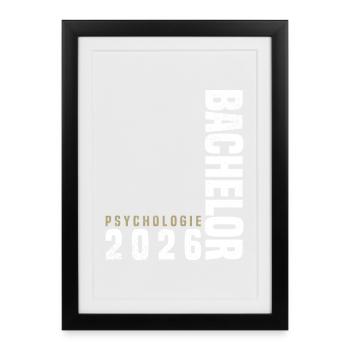 Licence en psychologie 2026 - Affiche encadrée (27 × 37 cm) - noir - Devant