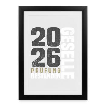 Remise des diplômes de compagnon 2026 - Affiche encadrée (27 × 37 cm) - noir - Devant