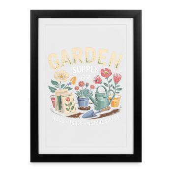 Vintage Garden Advertising - Framed poster (27 × 37 cm) - black - Front