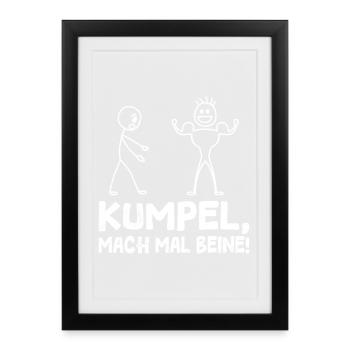 Figurine allumette TRAIN LEGS Fun - Affiche encadrée (27 × 37 cm) - noir - Devant