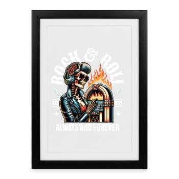Rock and Roll Always and Forever Rockabilly 2025 - Framed poster (27 × 37 cm) - black - Front