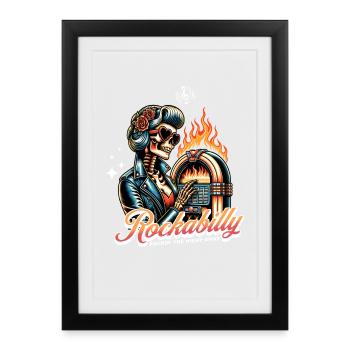 Rock and Roll Always and Forever Rockabilly 2025 - Framed poster (27 × 37 cm) - black - Front