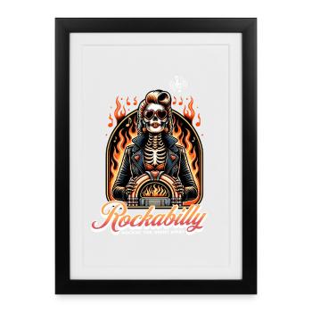 Rock and Roll Always and Forever Rockabilly 2025 - Framed poster (27 × 37 cm) - black - Front
