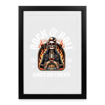Rock and Roll Always and Forever Rockabilly 2025 - Framed poster (27 × 37 cm) - black - Front