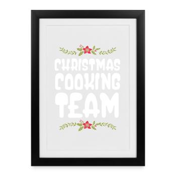 Équipe de pâtisserie de Noël - Affiche encadrée (27 × 37 cm) - noir - Devant