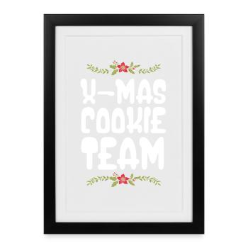 L’équipe des biscuits de Noël - Affiche encadrée (27 × 37 cm) - noir - Devant