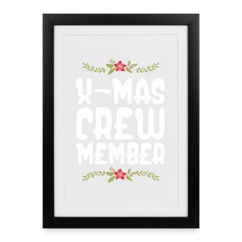 X-Mas Crew Member - Framed poster (27 × 37 cm) - black - Front