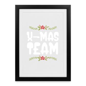 X-Mas Team - Framed poster (27 × 37 cm) - black - Front