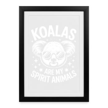 Koala Saying Koalas Funny Koala Gift - Framed poster (27 × 37 cm) - black - Front