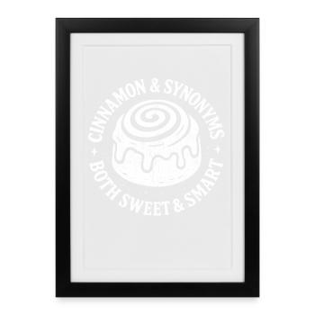 Grammaire Nerd cadeau pour les écrivains, les étudiants et les langues - Affiche encadrée (27 × 37 cm) - noir - Devant