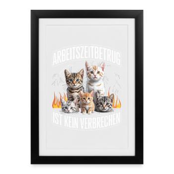 Arbeitszeitbetrug Ist Kein Verbrechen Y2K Bootleg - Gerahmtes Poster (27 × 37 cm) - Schwarz - Vorne