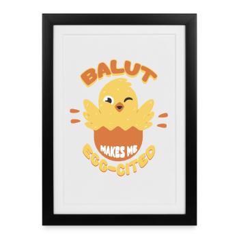 Balut me fait un œuf Cité Philippines - Affiche encadrée (27 × 37 cm) - noir - Devant