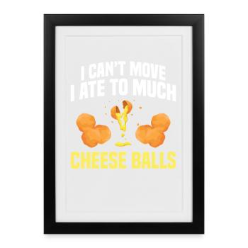 Accessoires de boule de fromage Costume Foodie pour enfants - Affiche encadrée (27 × 37 cm) - noir - Devant