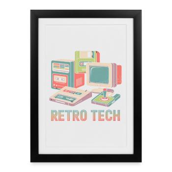 Retro Technique - Framed poster (27 × 37 cm) - black - Front