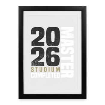 Master's degree 2026 - Framed poster (27 × 37 cm) - black - Front