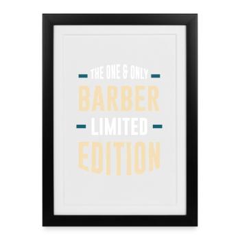One&Only Barber Limited Edition - Framed poster (27 × 37 cm) - black - Front