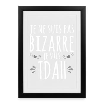 I am ADHD - Hyperactive Impulsive Hyperactivity - Framed poster (27 × 37 cm) - black - Front