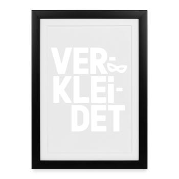 Disguised costume disguise carnival carnival - Framed poster (27 × 37 cm) - black - Front