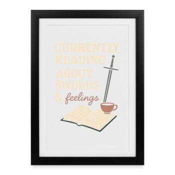 Booktok Fantasy Bookish Humor Geschenk Für - Gerahmtes Poster (27 × 37 cm) - Schwarz - Vorne