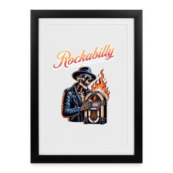 Rock and Roll Always and Forever Rockabilly 2025 - Framed poster (27 × 37 cm) - black - Front