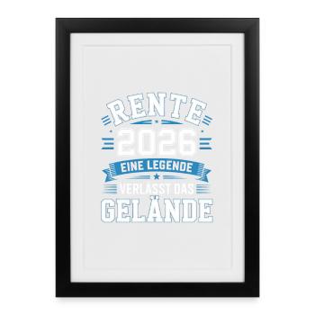 Retraite 2026 : Une légende quitte le site - Affiche encadrée (27 × 37 cm) - noir - Devant