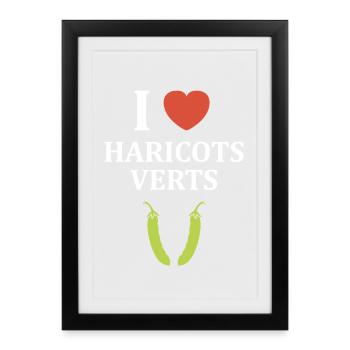 French bean - Framed poster (27 × 37 cm) - black - Front