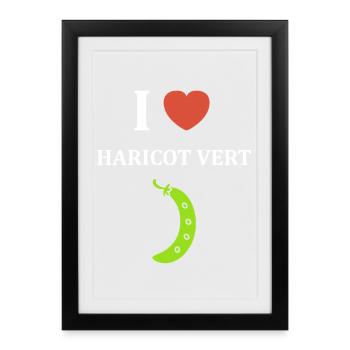 French bean - Framed poster (27 × 37 cm) - black - Front
