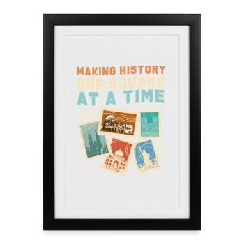 Timbres Philatéliste Collection de Timbres - Affiche encadrée (27 × 37 cm) - noir - Devant