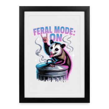 Drôle d’opossum - Affiche encadrée (27 × 37 cm) - noir - Devant