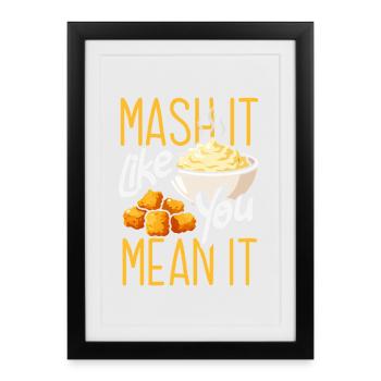 Taters Over Haters Potato - Affiche encadrée (27 × 37 cm) - noir - Devant