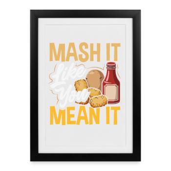 Taters Over Haters Potato - Affiche encadrée (27 × 37 cm) - noir - Devant