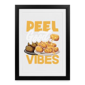 Taters Over Haters Potato - Affiche encadrée (27 × 37 cm) - noir - Devant