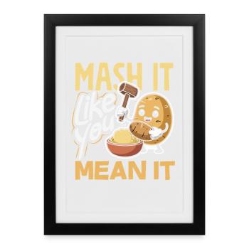 Taters Over Haters Potato - Affiche encadrée (27 × 37 cm) - noir - Devant
