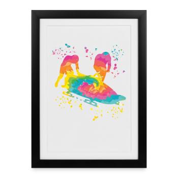 Bob Freineur d’équipe Bob - Affiche encadrée (27 × 37 cm) - noir - Devant