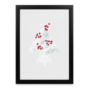 White Christmas  - Gerahmtes Poster (27 × 37 cm) - Schwarz - Vorne