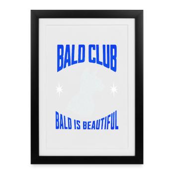Bald est le beau club Sphynx Cat Sphynx Hairless - Affiche encadrée (27 × 37 cm) - noir - Devant