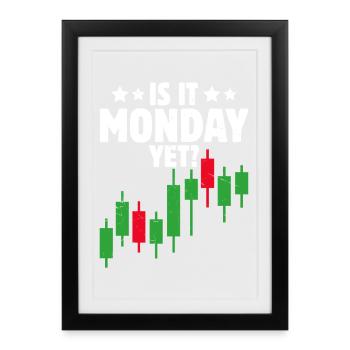 Trading Boursier Crypto Trader Boursier - Affiche encadrée (27 × 37 cm) - noir - Devant