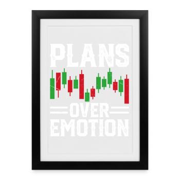 Graphique boursier Trading Crypto Marché boursier - Affiche encadrée (27 × 37 cm) - noir - Devant