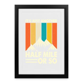 Randonnée Randonneur Alpiniste Cadeau - Affiche encadrée (27 × 37 cm) - noir - Devant