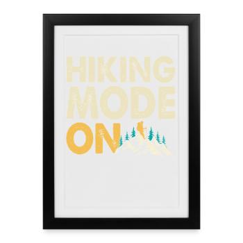 Randonnée Randonneur Alpiniste Cadeau - Affiche encadrée (27 × 37 cm) - noir - Devant