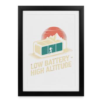 hiking humor - Framed poster (27 × 37 cm) - black - Front