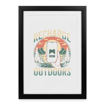 Outdoor Motivation - Framed poster (27 × 37 cm) - black - Front