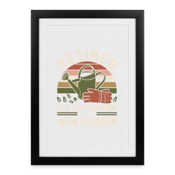 Humour Retraite - Affiche encadrée (27 × 37 cm) - noir - Devant