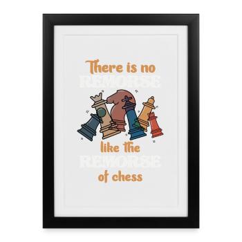 Chess Repentance: No Regrets Like in the Game - Framed poster (27 × 37 cm) - black - Front