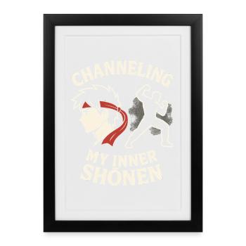 Anime Dance Streetwear Manga Hip Hop Otaku Crew - Framed poster (27 × 37 cm) - black - Front