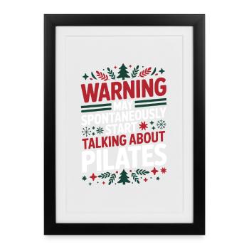 Lustiges Pilates Christmas - Gerahmtes Poster (27 × 37 cm) - Schwarz - Vorne