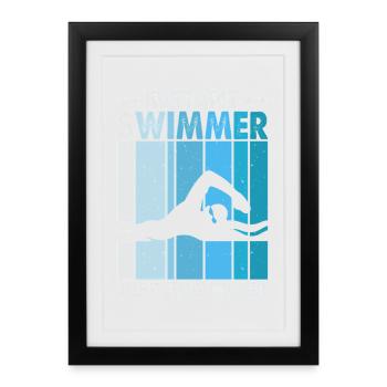 Swimming Water Sports Float Gifts - Framed poster (27 × 37 cm) - black - Front